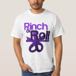 Pinch and Roll for Testicular Cancer Awareness T-Shirt<br><div class="desc">Pinch and Roll for Testicular Cancer Awareness Purple ribbons humour</div>