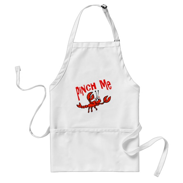 Pinch Me Crawfish Crayfish Cartoon Apron (Front)