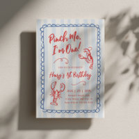 Pinch Me I'm One 1st Birthday Invitation Blue