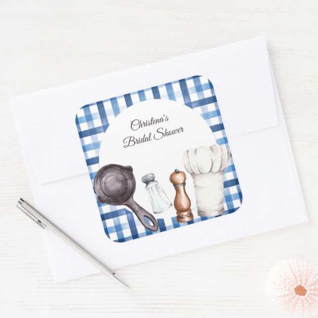 Pinch of Love Kitchen Party Square Sticker (Envelope)