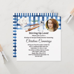 Pinch of Love Kitchen Photo Bridal Shower Invitation