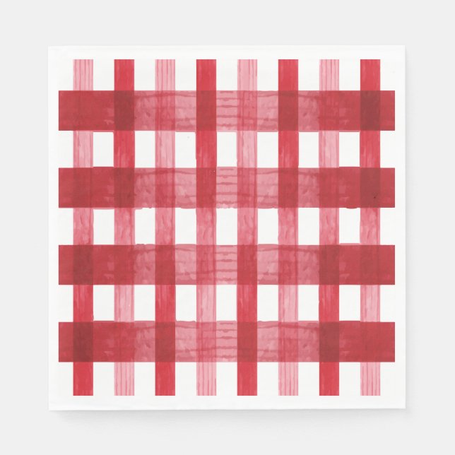 Pinch of Love Kitchen Red Party Napkin (Front)