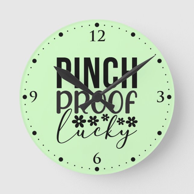 Pinch Proof Lucky-62906 Round Clock (Front)