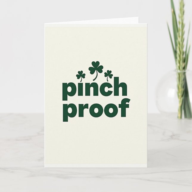 Pinch Proof Shamrock Day Card (Front)