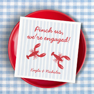 Pinch Us We’re Engaged Crawfish Boil Southern Napkin