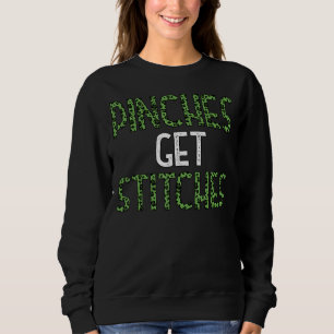 Pinches Get Stitches leopard St Patrick's Day Iris Sweatshirt