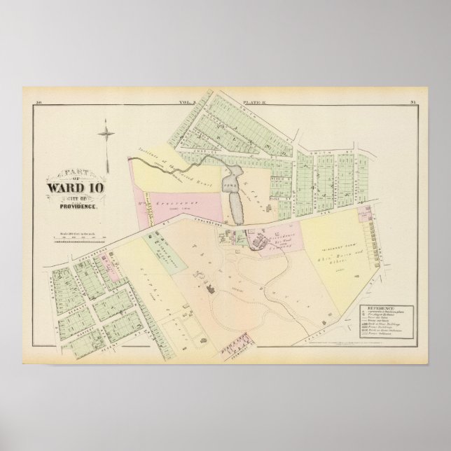 Pinckney Farm Oakland Plat Atlas Map Poster (Front)