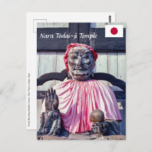Pindola Bharadvaja Buddhist statue - Nara, Japan Postcard