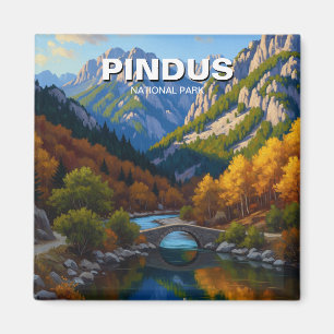 Pindus National Park Greece Travel Magnet