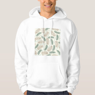 Pine and Cedar Evergreen Branches Pattern Hoodie