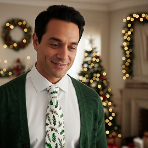 Pine and holly tie