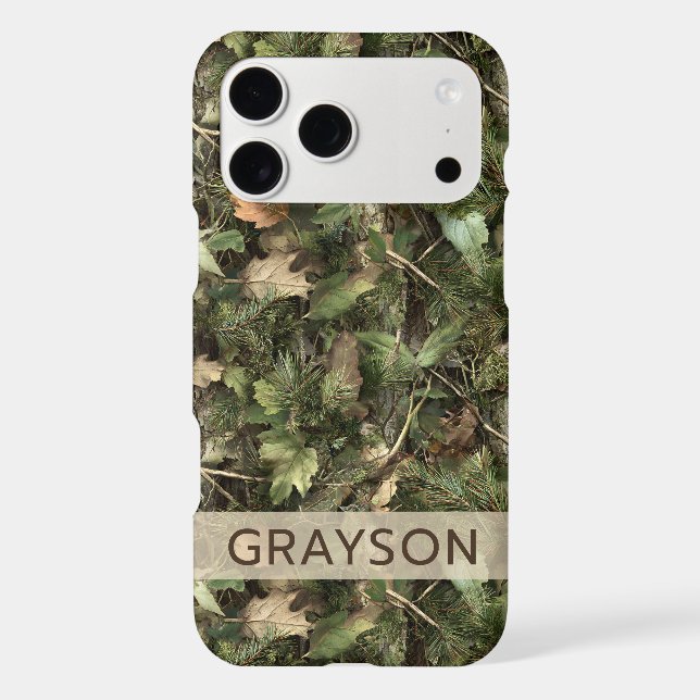 Pine and Leaves Camouflage Personalised (Back)