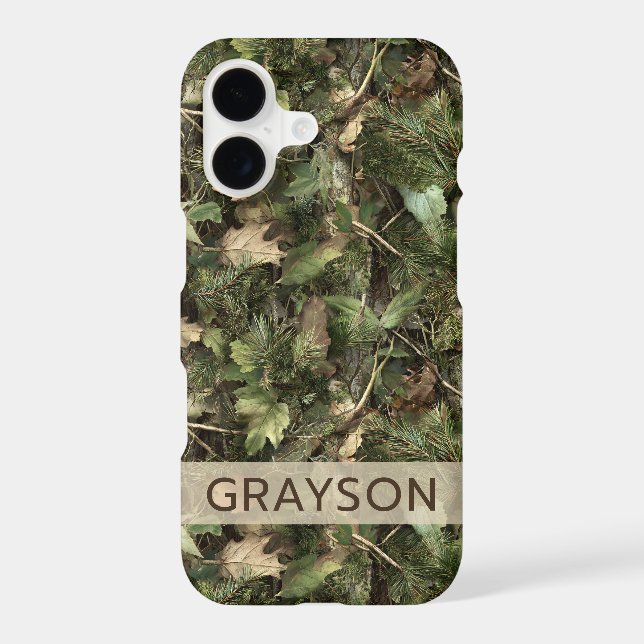 Pine and Leaves Camouflage Personalized (Back)