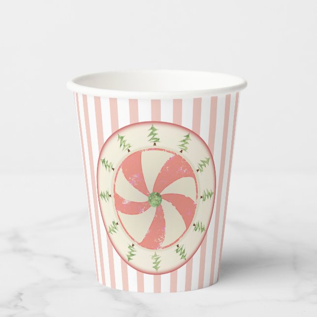 Pine and Peppermint Paper Cups (Front)