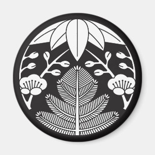Pine,bamboo leaves,ume magnet
