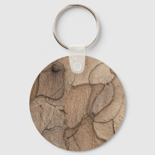 Pine bark key ring