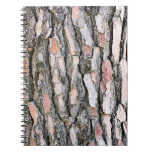 Pine bark pattern notebook
