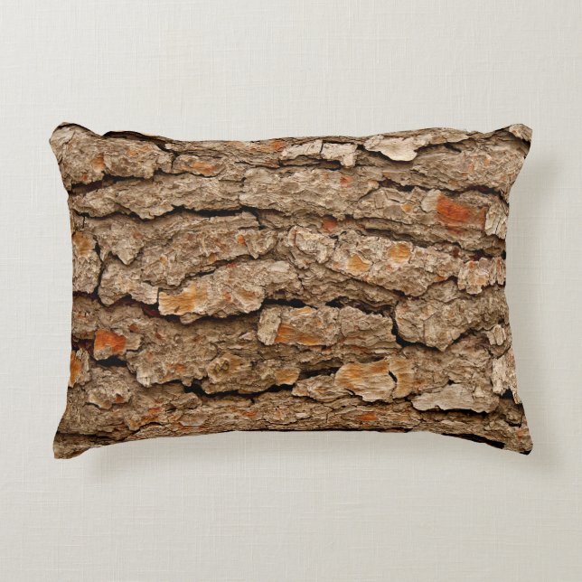 Pine Bark Texture Decorative Cushion (Front)