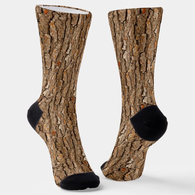 Pine Bark Texture Socks (Angled)