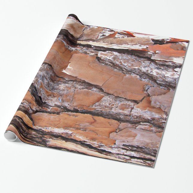 Pine Bark Wrapping Paper New (Unrolled)