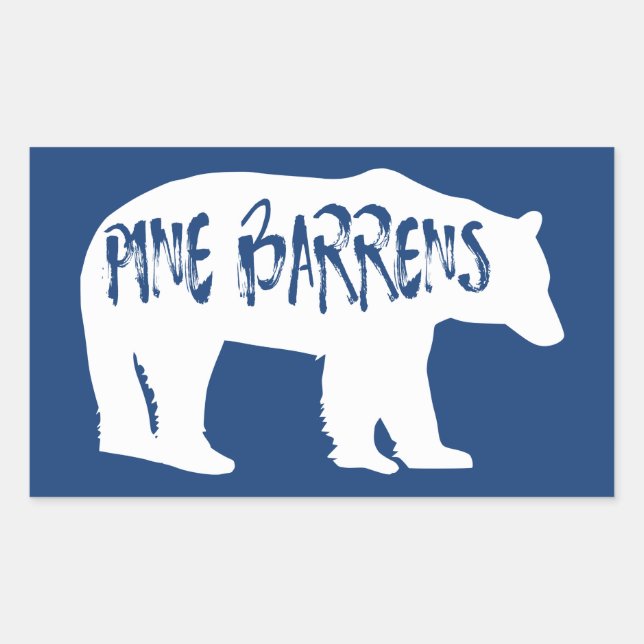 Pine Barrens Bear Rectangular Sticker (Front)
