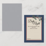 Pine Blue Winter Wedding Date Night Advice Card<br><div class="desc">This Pine Blue Winter wedding date night advice card combines a classy, formal dusty blue framed border with elegant, evergreen pine tree boughs for a classic, yet rustic look. The botanical greenery foliage with calligraphy type over a beige background creates a nature focused vibe for a Christmas or forest destination...</div>