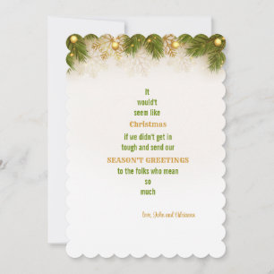 Pine Boughs Holiday Greeting Card