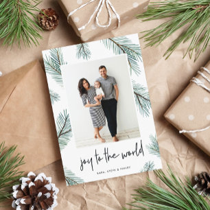 Pine Boughs   Holiday Photo Card