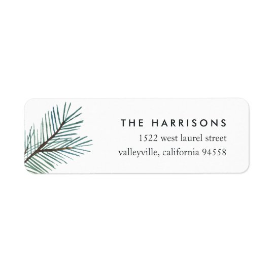 Pine Boughs | Holiday Return Address Return Address Label