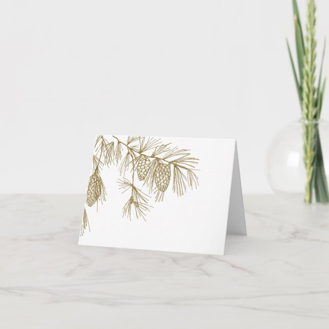 Pine Boughs Thank You Card (Front)