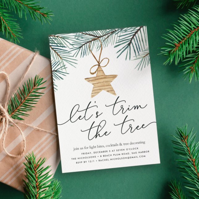 Pine Boughs | Tree Trimming Party Invitation (Creator Uploaded)