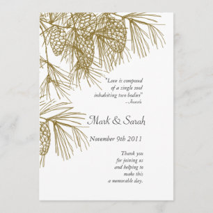 Pine Boughs Wedding Program