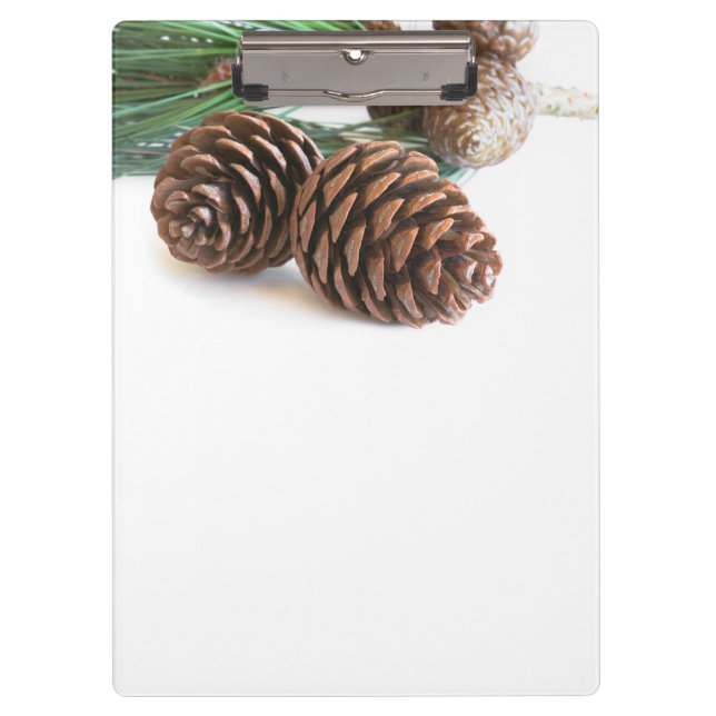 Pine branch and cones clipboard (Front)