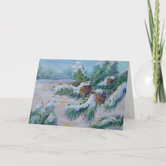 Pine branch card (Front)