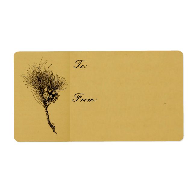 pine branch gift tag (Front)