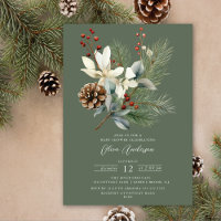 Pine Branch Winter Botanical Baby Shower
