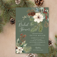 Pine Branch Winter Botanical Bridal Shower 