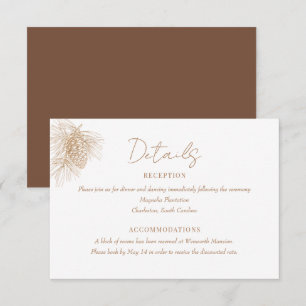 Pine Branch   Winter Forest Wedding Details  Enclosure Card