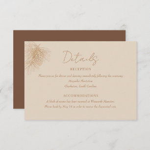 Pine Branch   Winter Forest Wedding Details  Enclosure Card