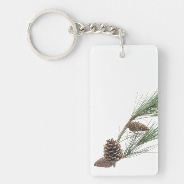 Pine branch with the cones key ring (Front)