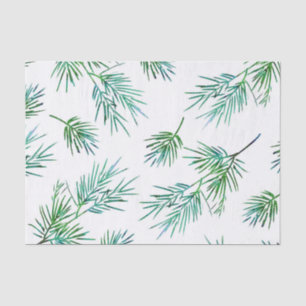 'Pine Branches' Silk Pattern Tissue Paper