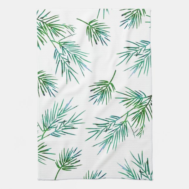 Pine Branches Tea Towel (Vertical)