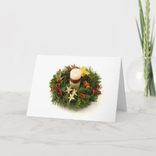 Pine Candle Ring Christmas Card