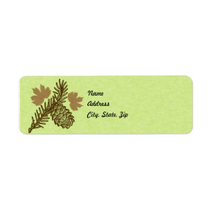 Pine Cone Address Label Template Return Address Label