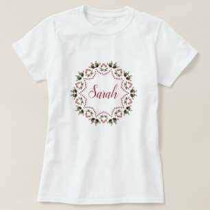 Pine cone and berries mandala personalised T T-Shirt