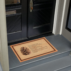 Pine Cone And John Muir Quote Doormat