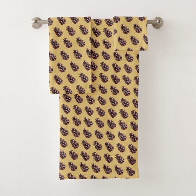 Pine Cone Bath Towel Set (Insitu)