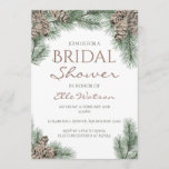 Pine Cone Bridal Shower Invitation, Winter Wedding Invitation<br><div class="desc">Pine Cone Bridal Shower Invitation,  Wedding Invitation,  Winter Baby Shower Invitation</div>