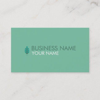 PINE CONE BUSINESS CARD PASTEL TURQUOISE