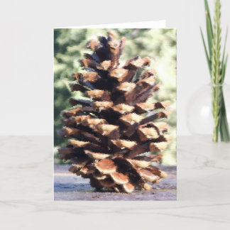 Pine Cone Card, Blank Holiday Card